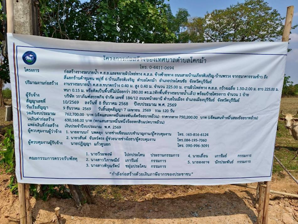 โครงการก่อสร้างของเทศบาลตำบลโคกม้า